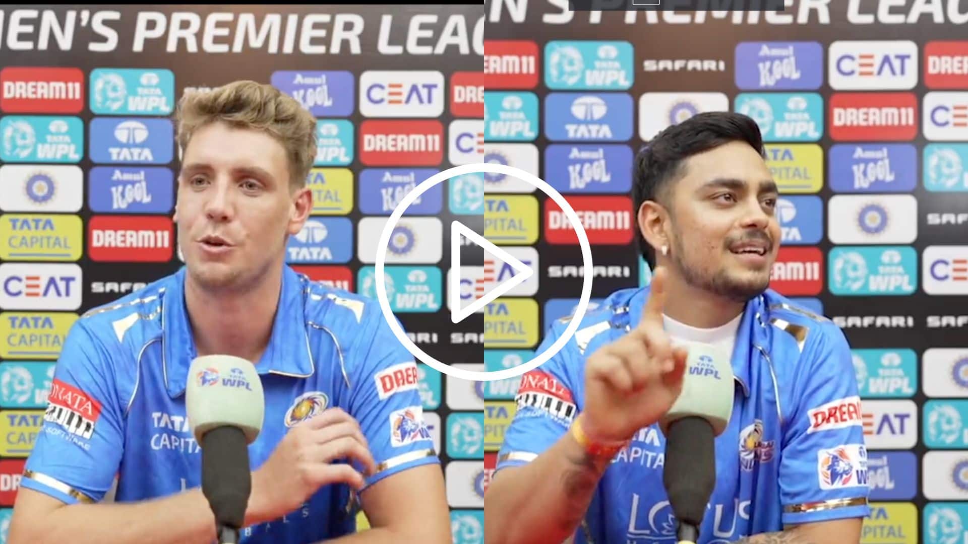 [Watch] When Ishan Kishan, Cameron Green Held Parody Press Conference To Back MI in WPL